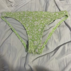Green floral bathing suit bottom
